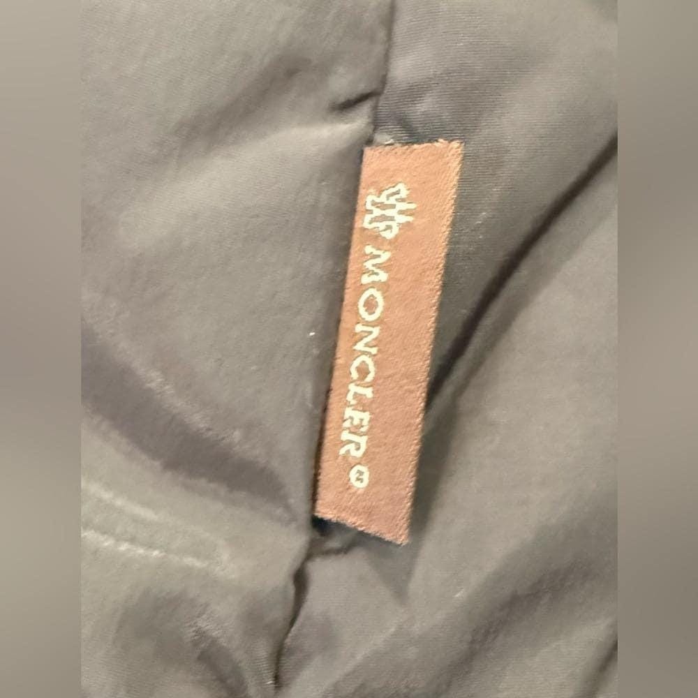 VTG Moncler Quilted Down Puffer Coat Vintage Long Gray Women's Size Small / Med - Picture 9 of 9